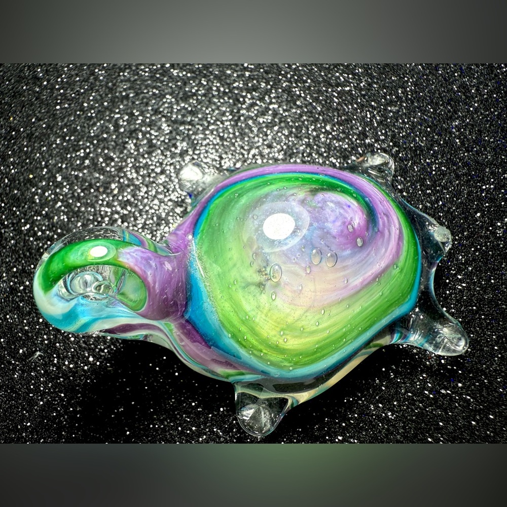 Art Glass Hand Blown Turtle Figurine